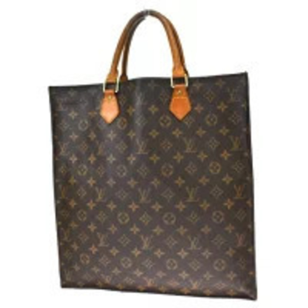 Louis Vuitton Sac Plat Handbag Monogram Leather
